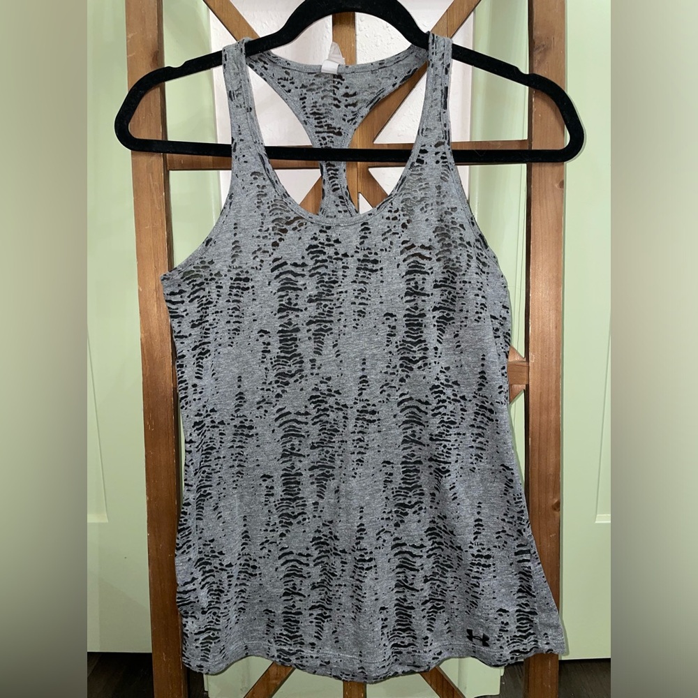 Under Armour Black and Gray Women's Tank Top